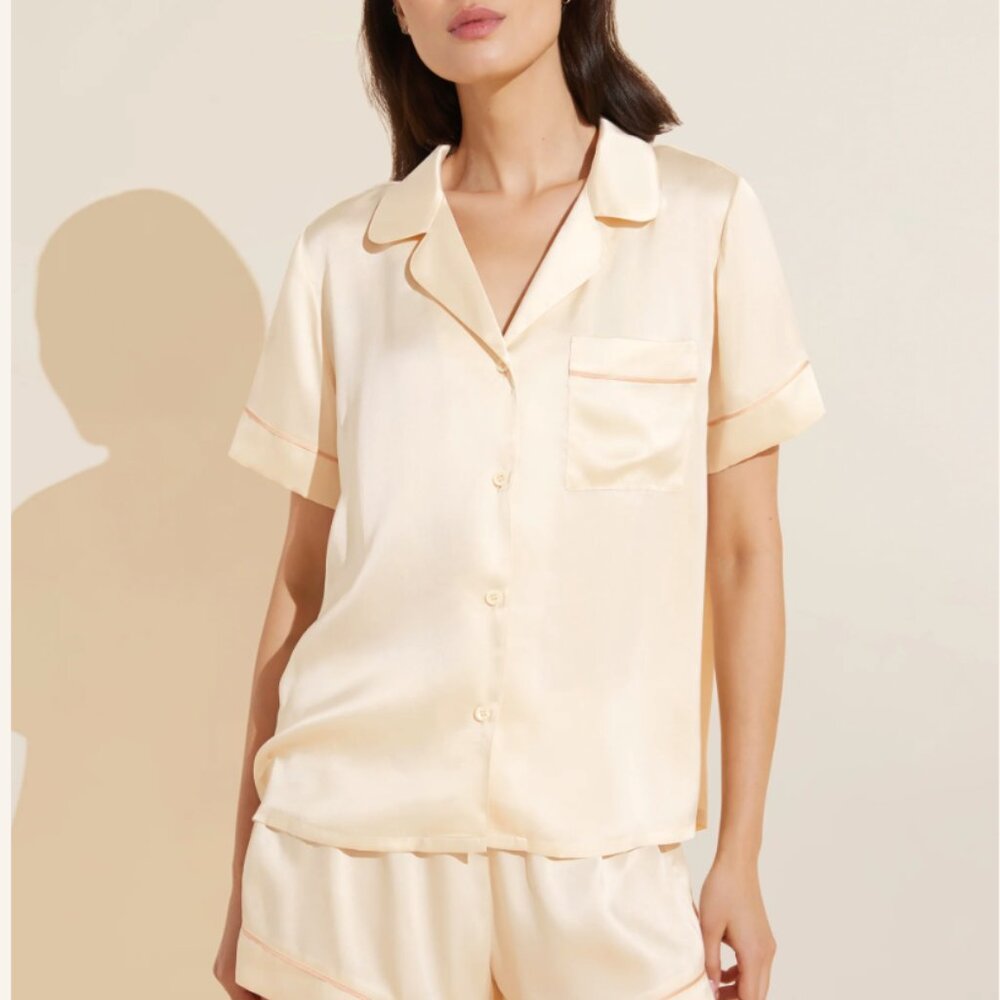 Inez Washable Silk Short PJ Set Small